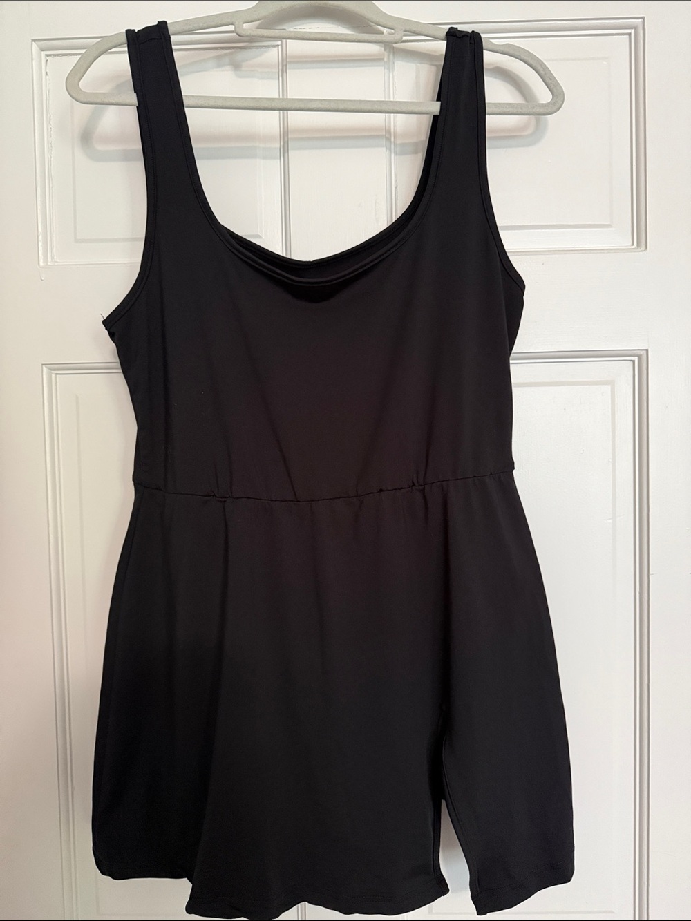 Scoop Neck Black Tank Athletic Dress